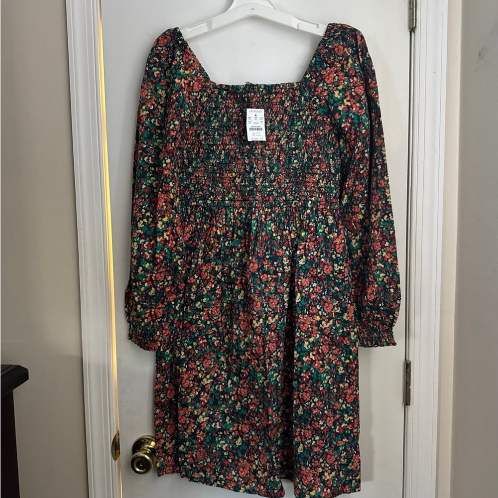 NWT J Crew Crewcuts Smocked Bodice Floral Dress
